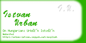 istvan urban business card
